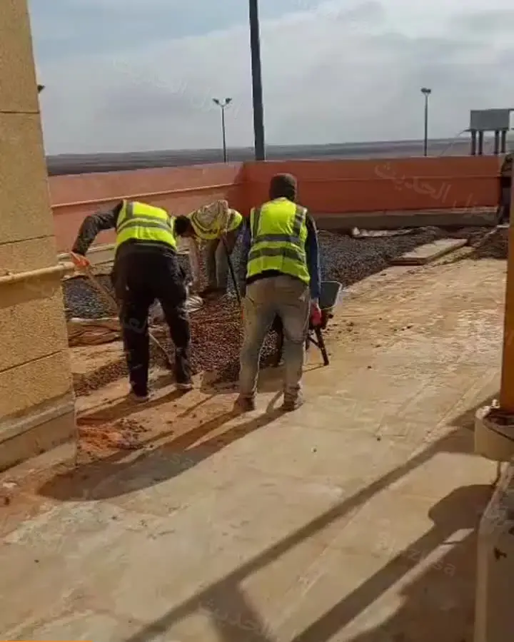 عزل سطح أسمنتي (DCP) — تنظيف وشاش ووجهان