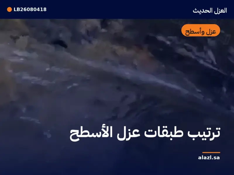 غلاف المقالة: ترتيب طبقات عزل الأسطح — إطار من أعمالنا خلف عنوان المقالة