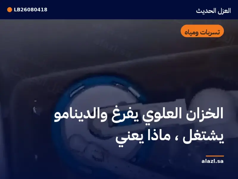 غلاف المقالة: الخزان العلوي يفرغ والدينامو يشتغل — ماذا يعني — إطار من أعمالنا خلف عنوان المقالة